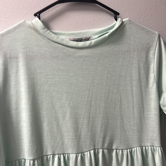 MINT Tiered T-Shirt Dress, Size M, Cotton Emporium, Made In The USA - Picture 3 of 5